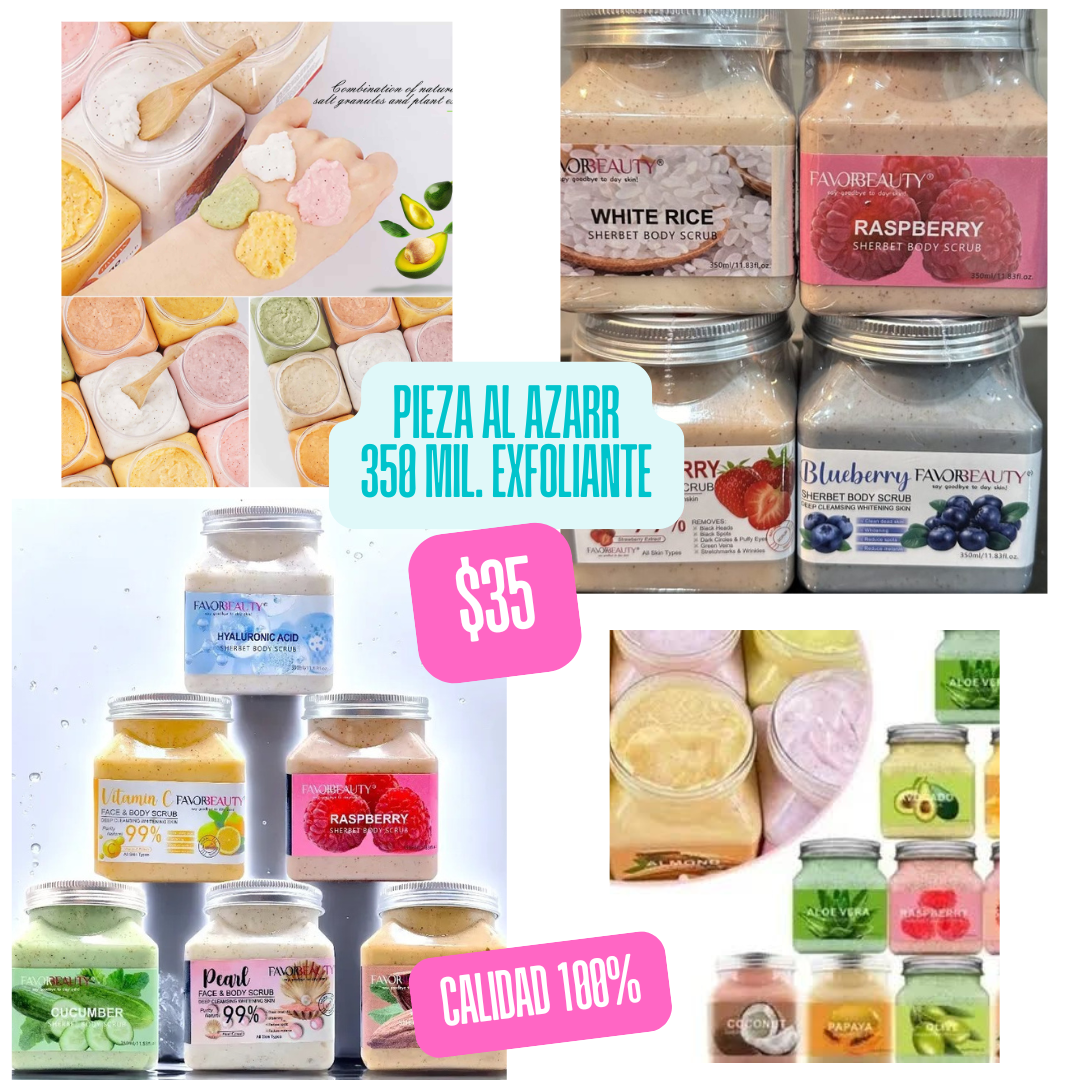 exfoliante, 350 mil, aromas al azar, codigo a232