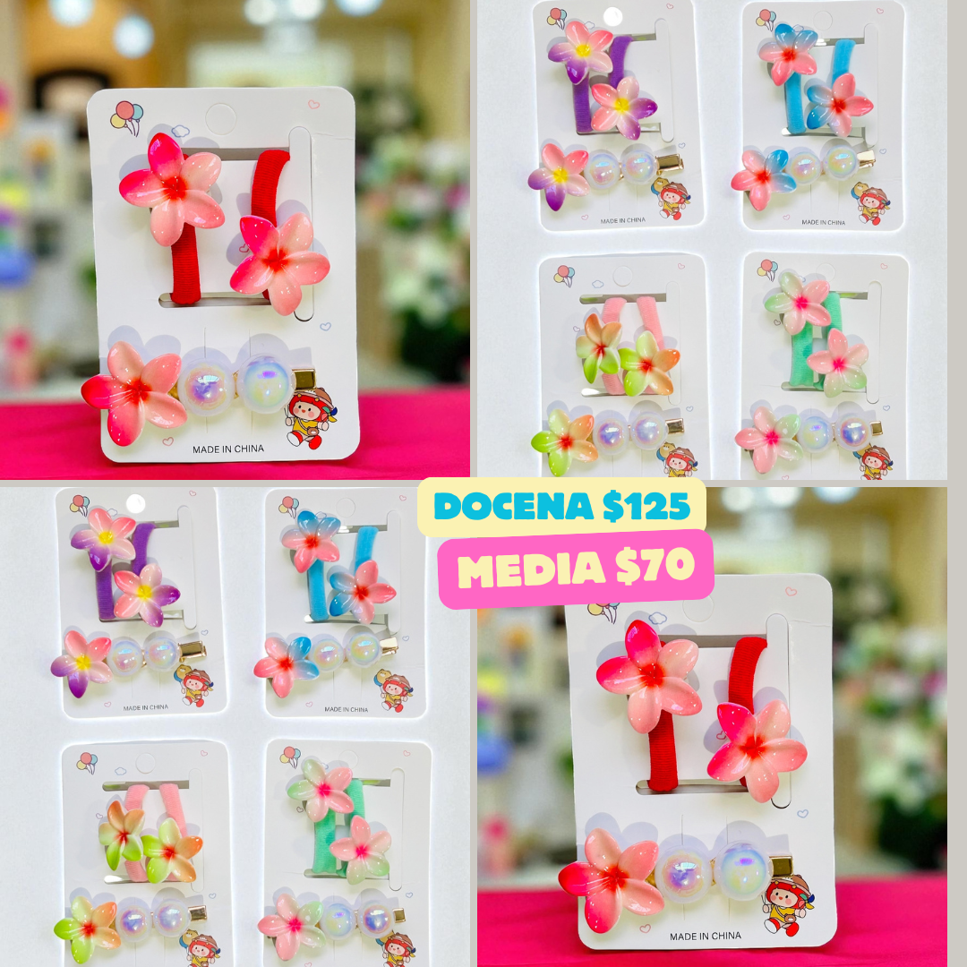 pasador con par de ligas hawaianas, codigo a70