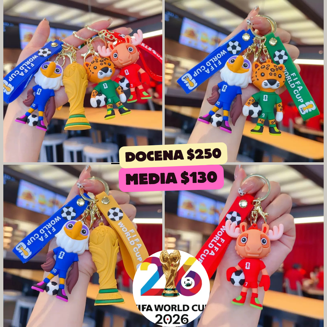 llavero de las mascotas del mundial , de plastico, codigo a159