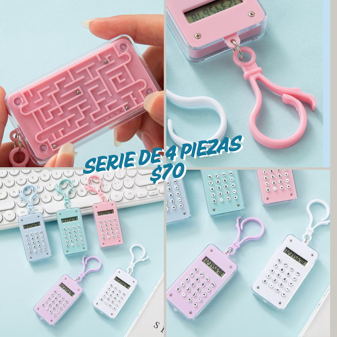 serie de 4 calculadoras de llavero, codigo a175