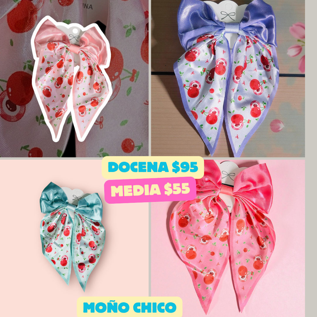 Moño corto de cerezas, codigo a67