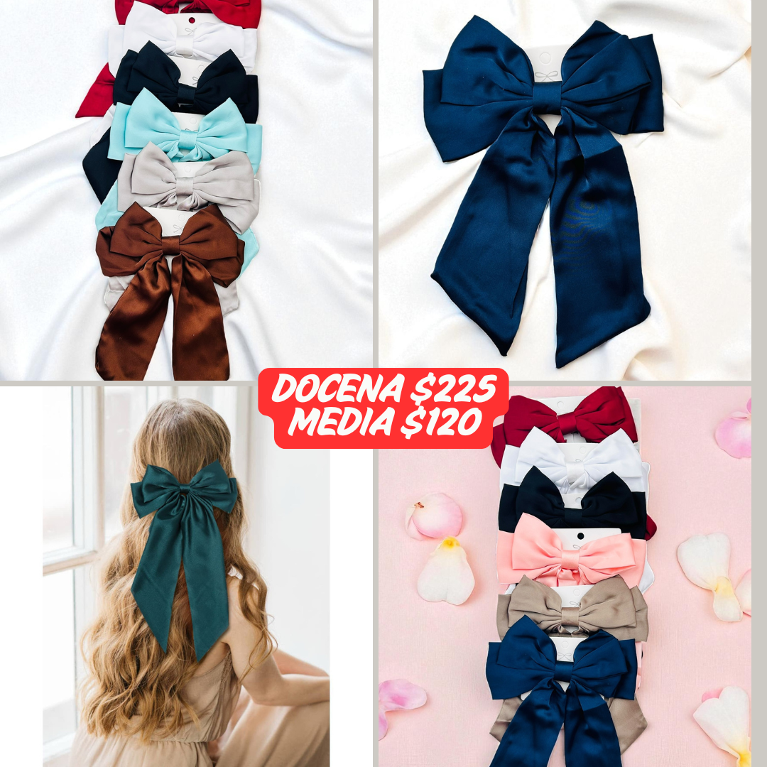 Moño mediano, variedad de colores, codigo a299