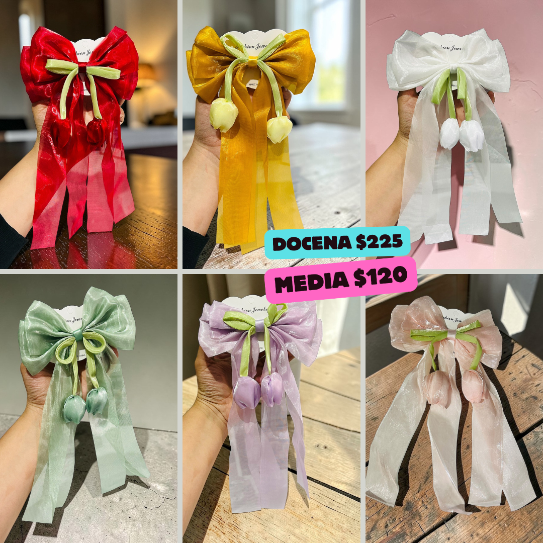 Moño tulipan en tiras, codigo a401