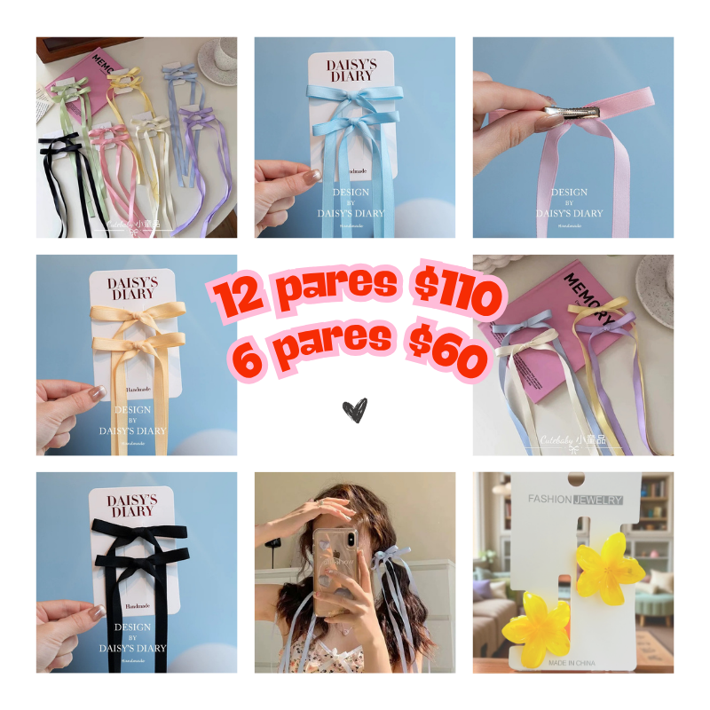 Moño delgado en pares, codigo a35