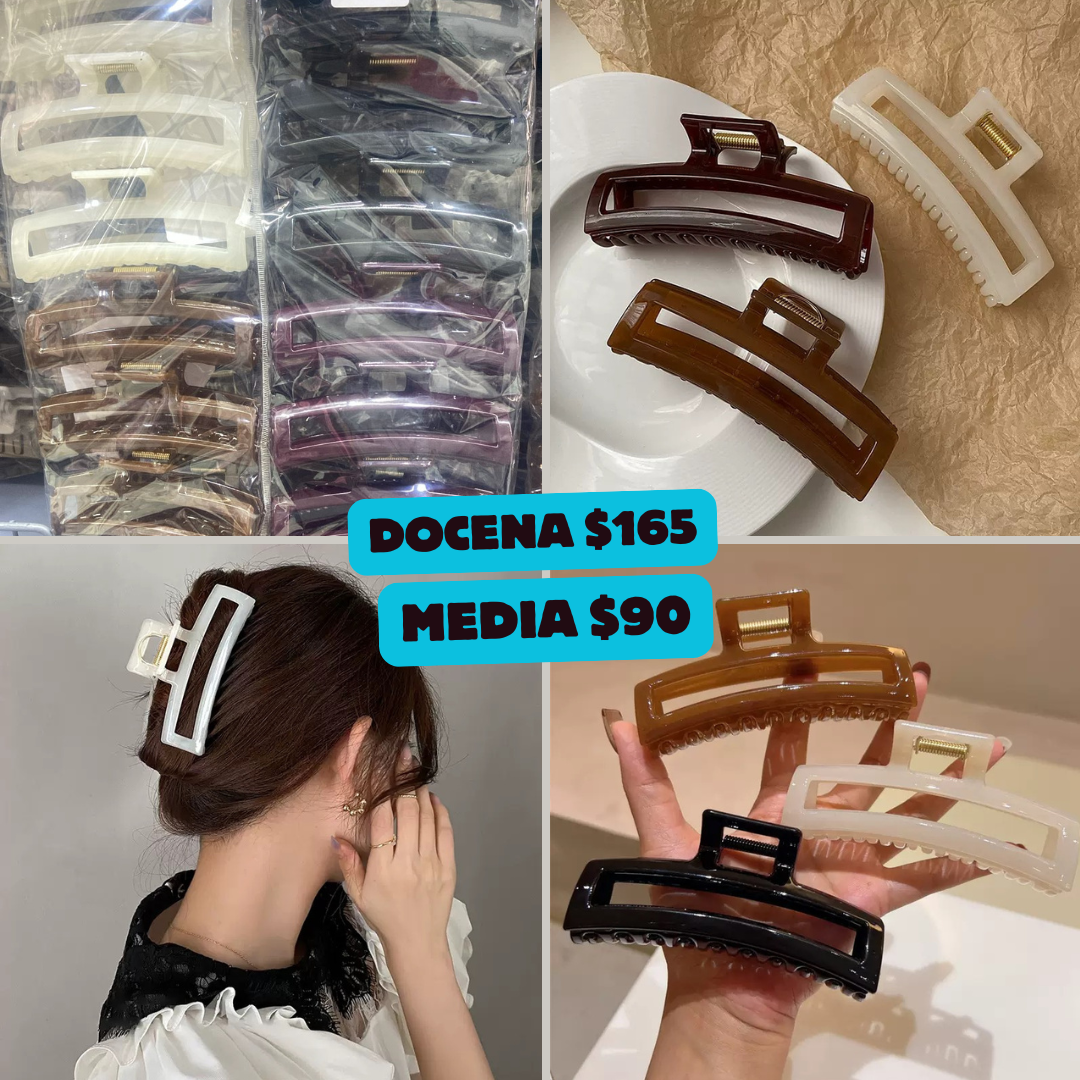 pinza delgada en 4 tonos brillosos, codigo a404bis