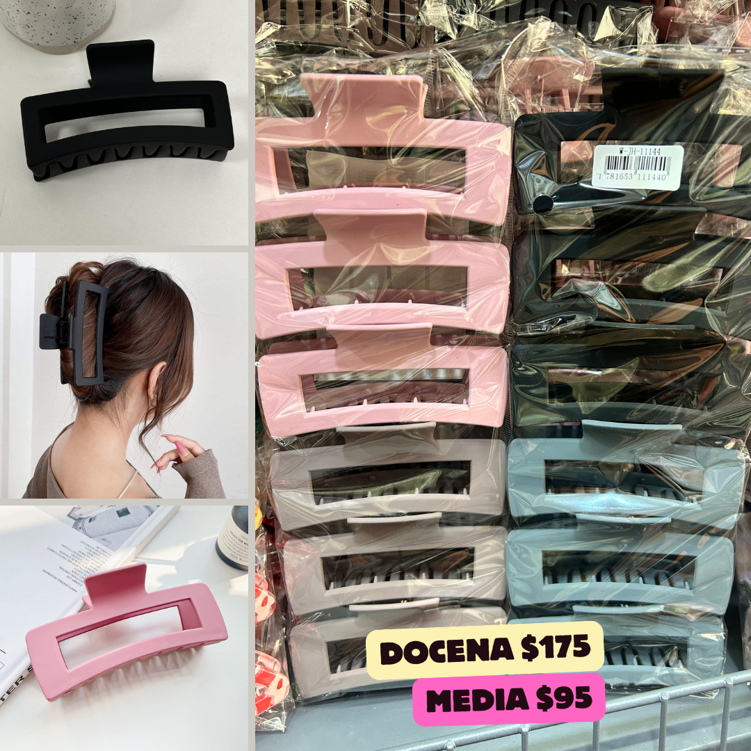 pinza en 4 tonos, rosa, negro, nut, verde, codigo a700bis