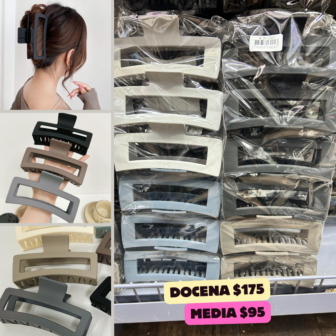 pinza extra grande en 4 tonos, con blanco, codigo a706bis