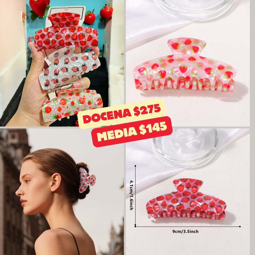 pinza acrilico fresas, codigo a100