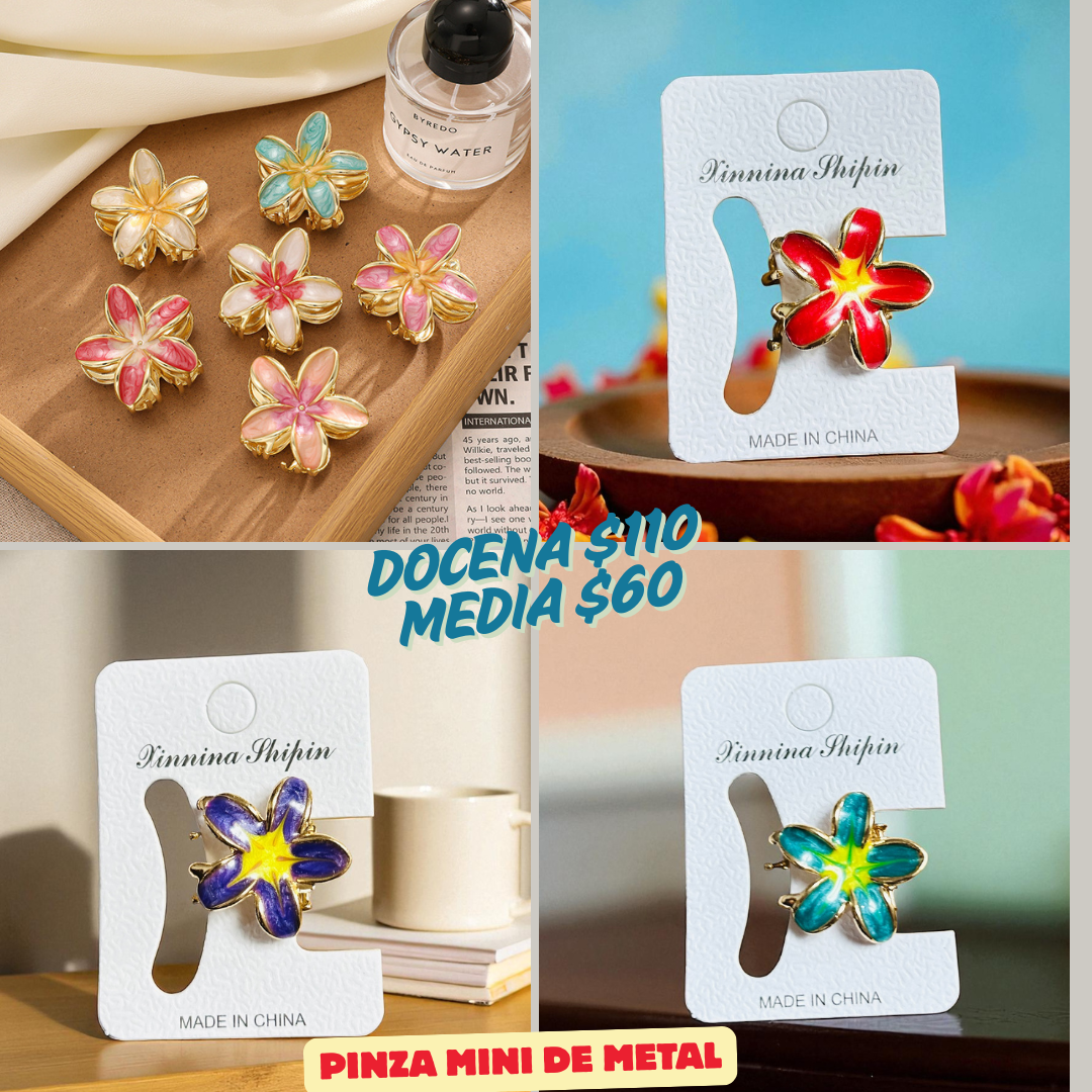 Pinza hawaiana mini de metal, codigo a3