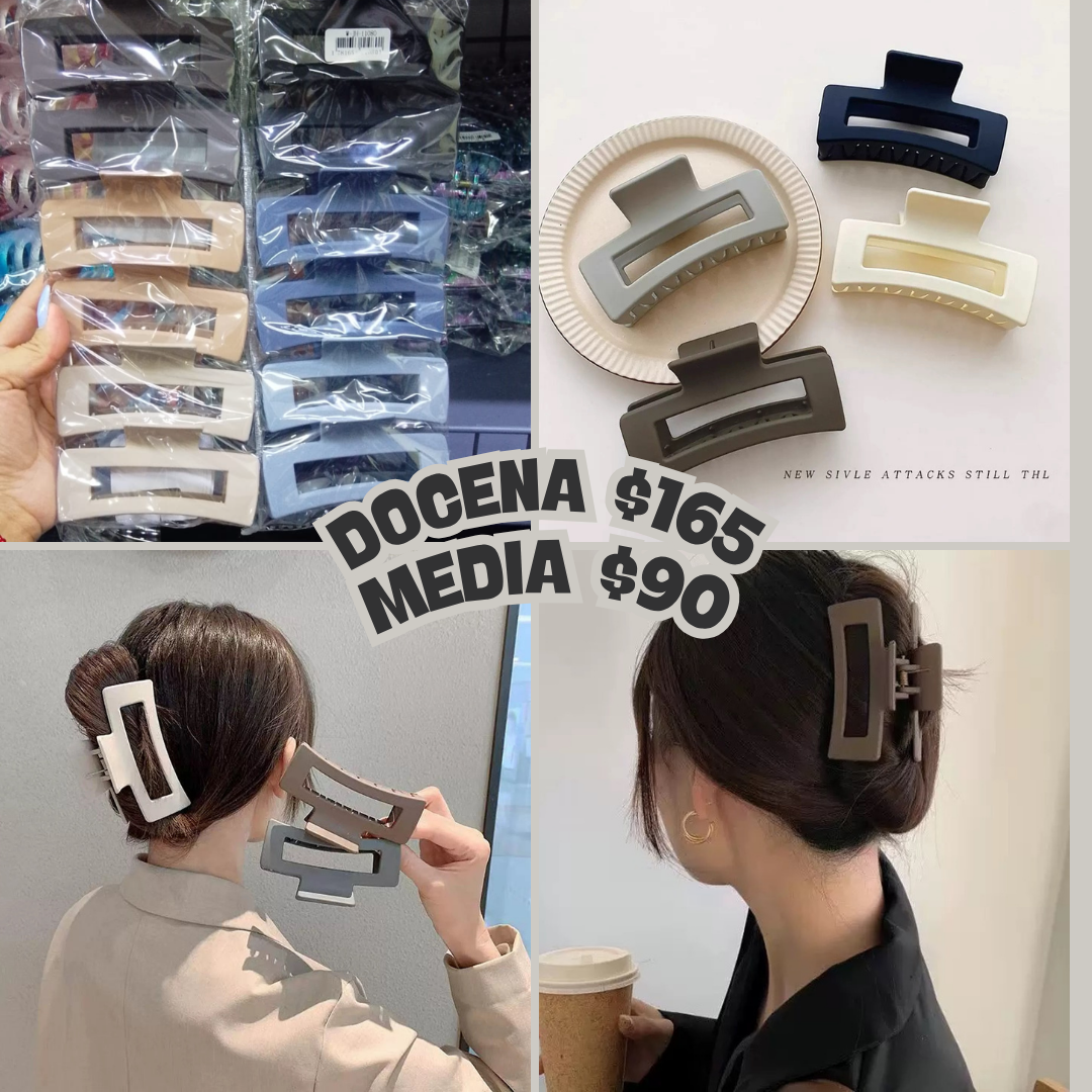 Pinza rectángulo tonos nut, codigo a205BIS