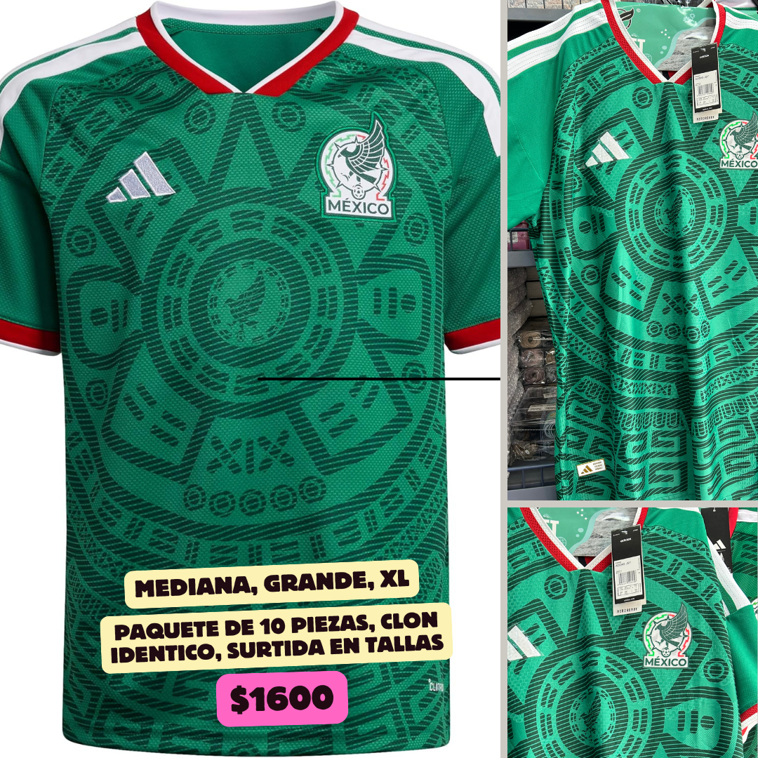 paquete de 10 playeras del mundial, unisex,M,G Y XL, (imitacion identico)