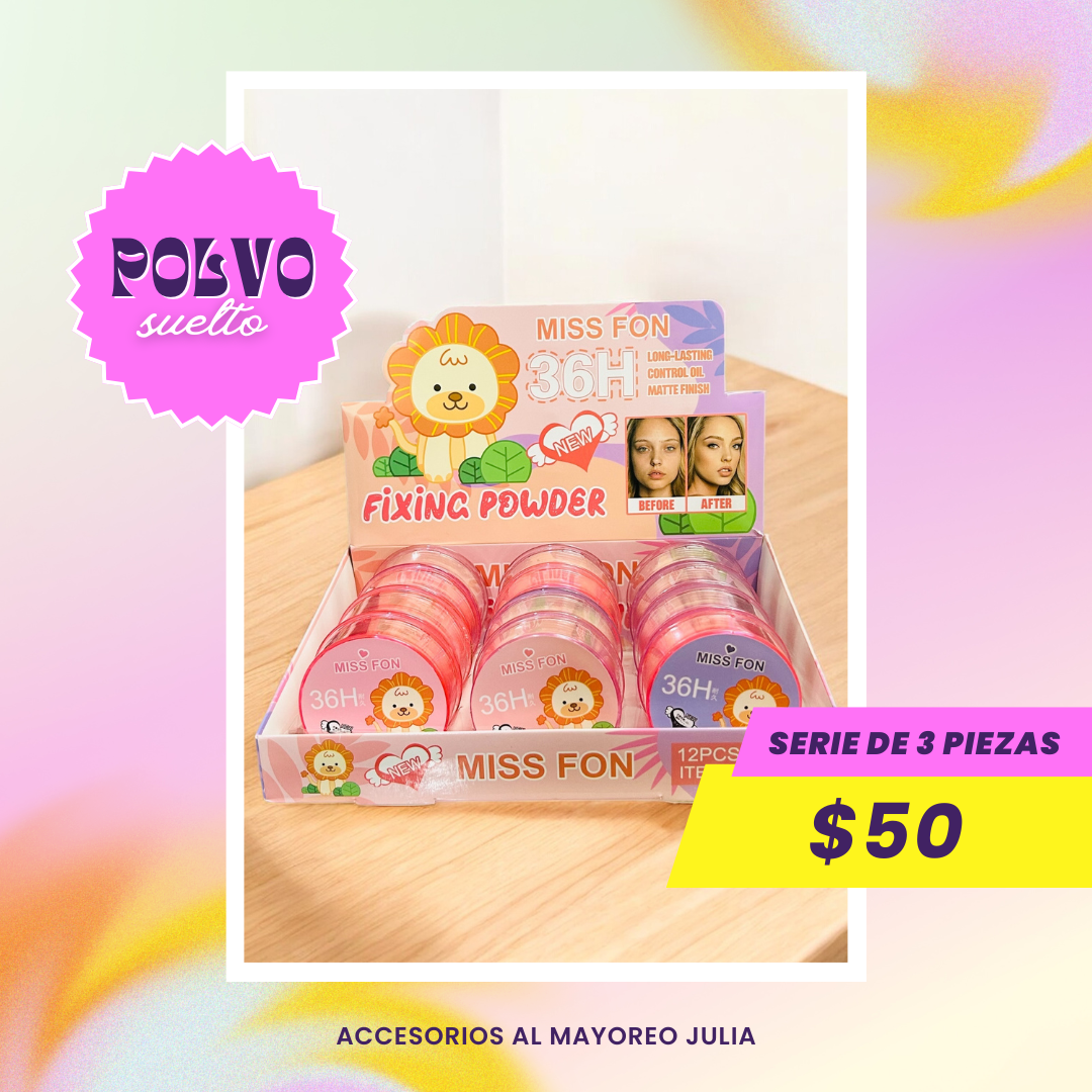 polvo suelto, serie de 3 piezas, codigo a213