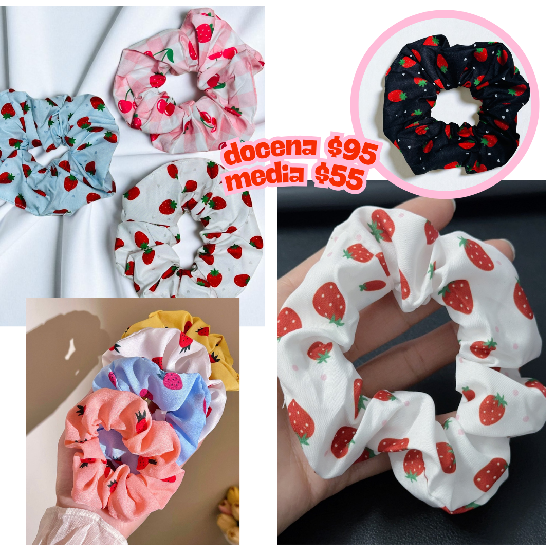 Scrunchie fresas, codigo a106