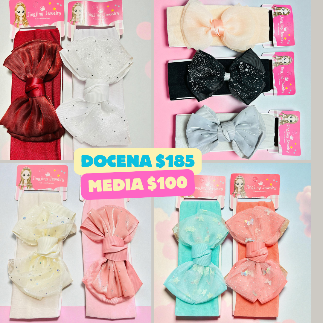 Valerina de bebe de moños, diferentes colores, codigo a294