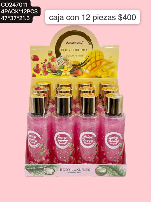 body con brillos, caja con 12 piezas, codigo co247011
