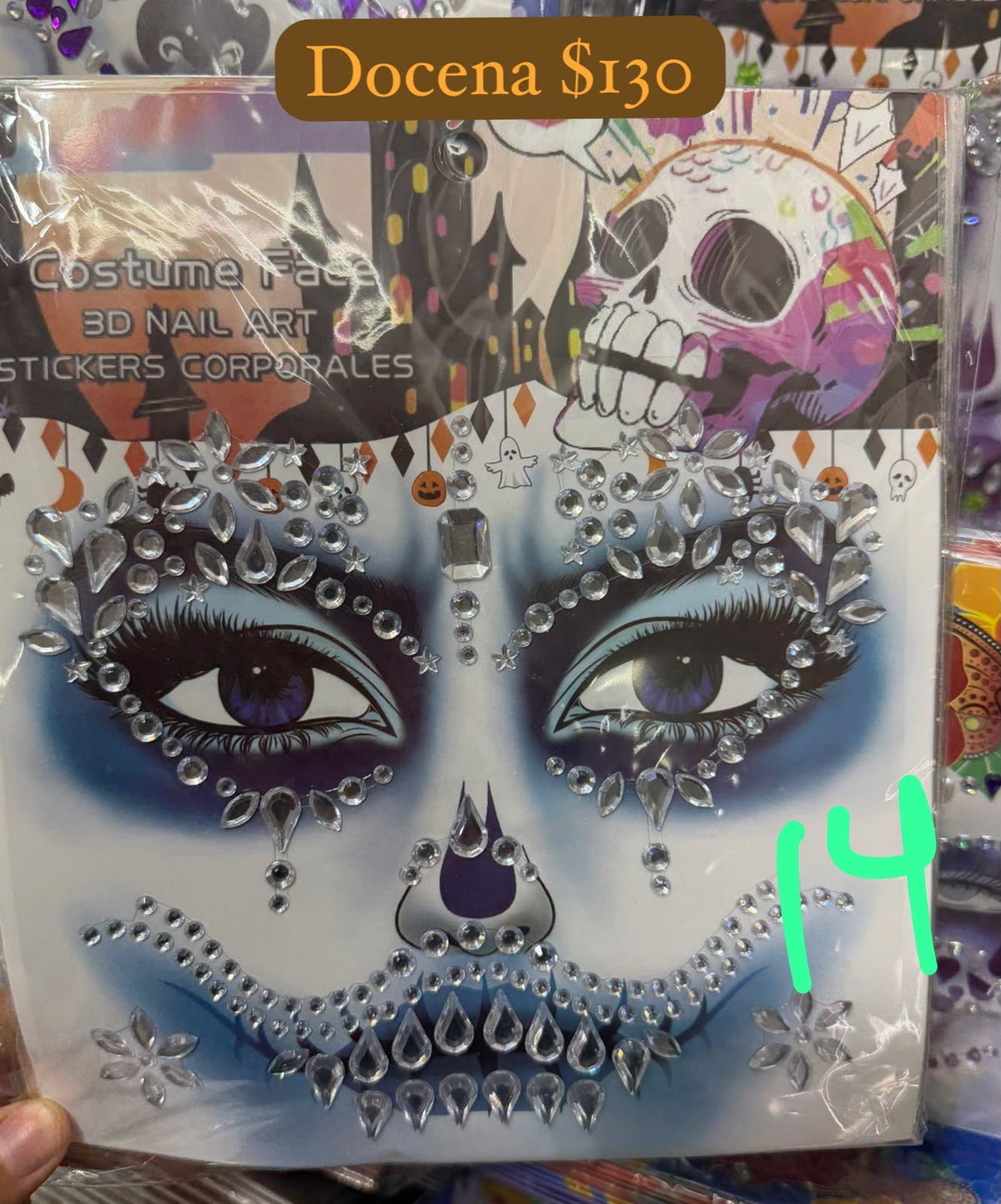 Piedras con perla hallowen docena