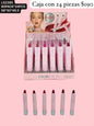 Labial matte en forma de lapiz, caja con 24 piezas, codigo LS2385