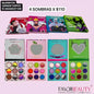 Set de 4 sombras de villanas, codigo ES6134
