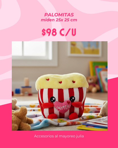 Peluche de palomitas y corazon