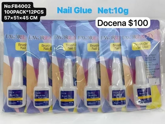 Pegamento para uñas, docena, codigo FB4002