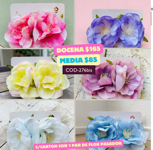 Pasador de flor en pares , código a276bis