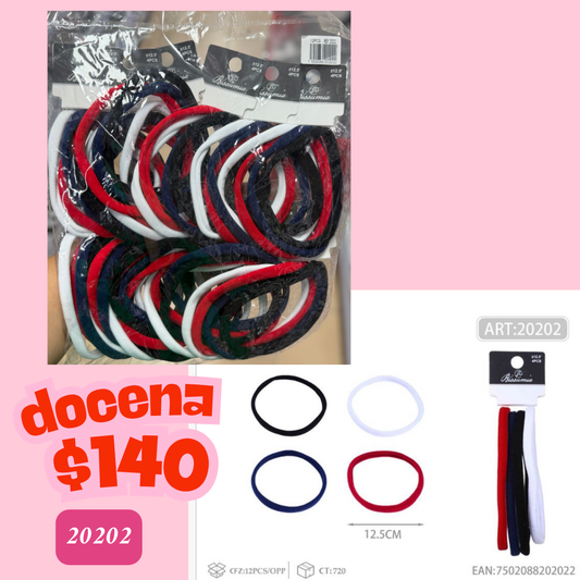 liga escolar extra grande, de 12.5 cm, 12 sets, codigo 20202