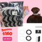 liga telefono en set, negro con transparente, 12 sets, codigo 20321