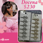 pasadores de metal de piedra, corazon, docena, codigo 21099