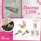 cucas con mariposa de pasador, en set, docena, codigo a23317