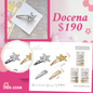 cucas de estrella y lisas,en set, docena, codigo 23318