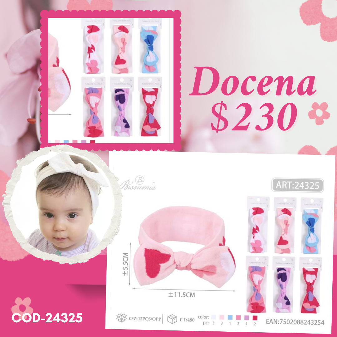 valerina bebe de corazon, docena, codigo 24325