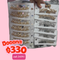 pinza de monitos, plata y dorado, docena, codigo 24591