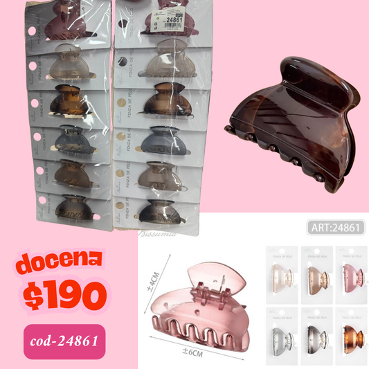 pinza chica media luna, docena, codigo 24861