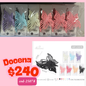 pinza d mariposa de plastico brillosa, docena, codigo 25078