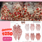 moño largo de fresas, docena, codigo 25178