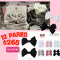moños en pares con piedras, 12 pares, codigo 25185
