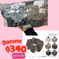 scrunchie gigante floreado, docena, codigo 25318