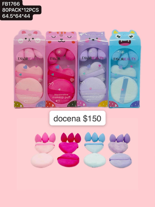 set de esponjas, 12 sets, codigo fb1766