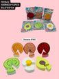 set de esponjas en quesitos de frutas, docena, codigo fb1822
