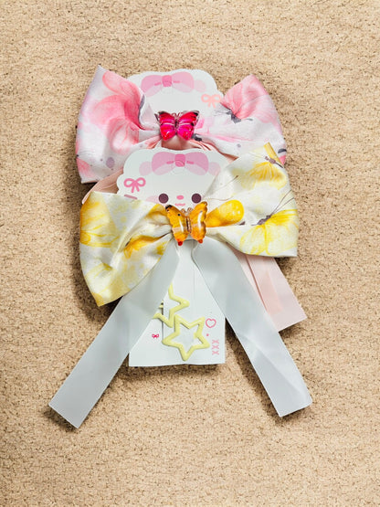 moño mariposa con cucas, codigo a75