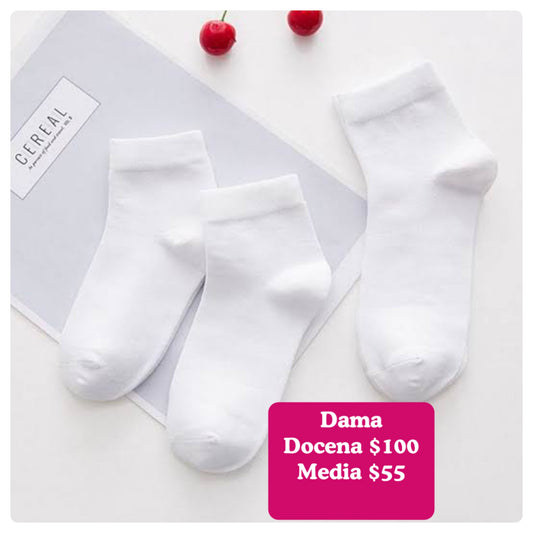 Tin para niña, docena, blanco, codigo A709