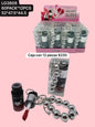 gloss con llavero plata, caja con 12 piezas, codigo lg3809