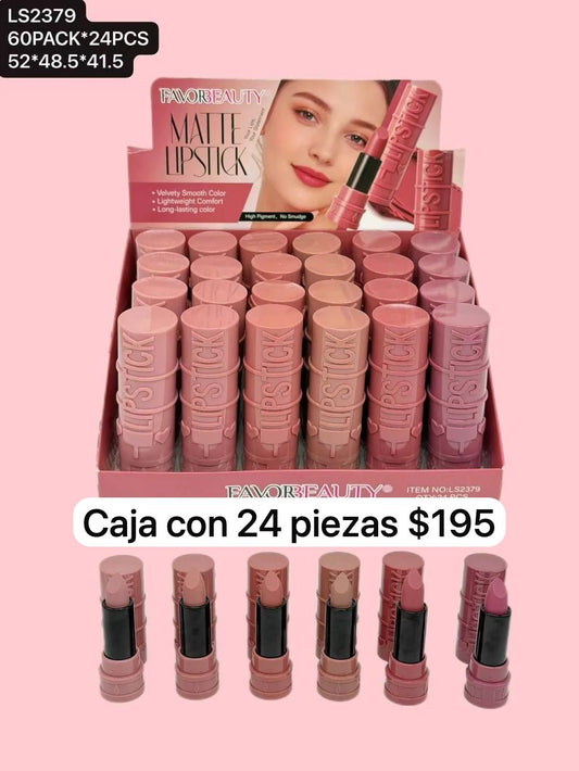 caja con 24 labiales, codigo ls2379