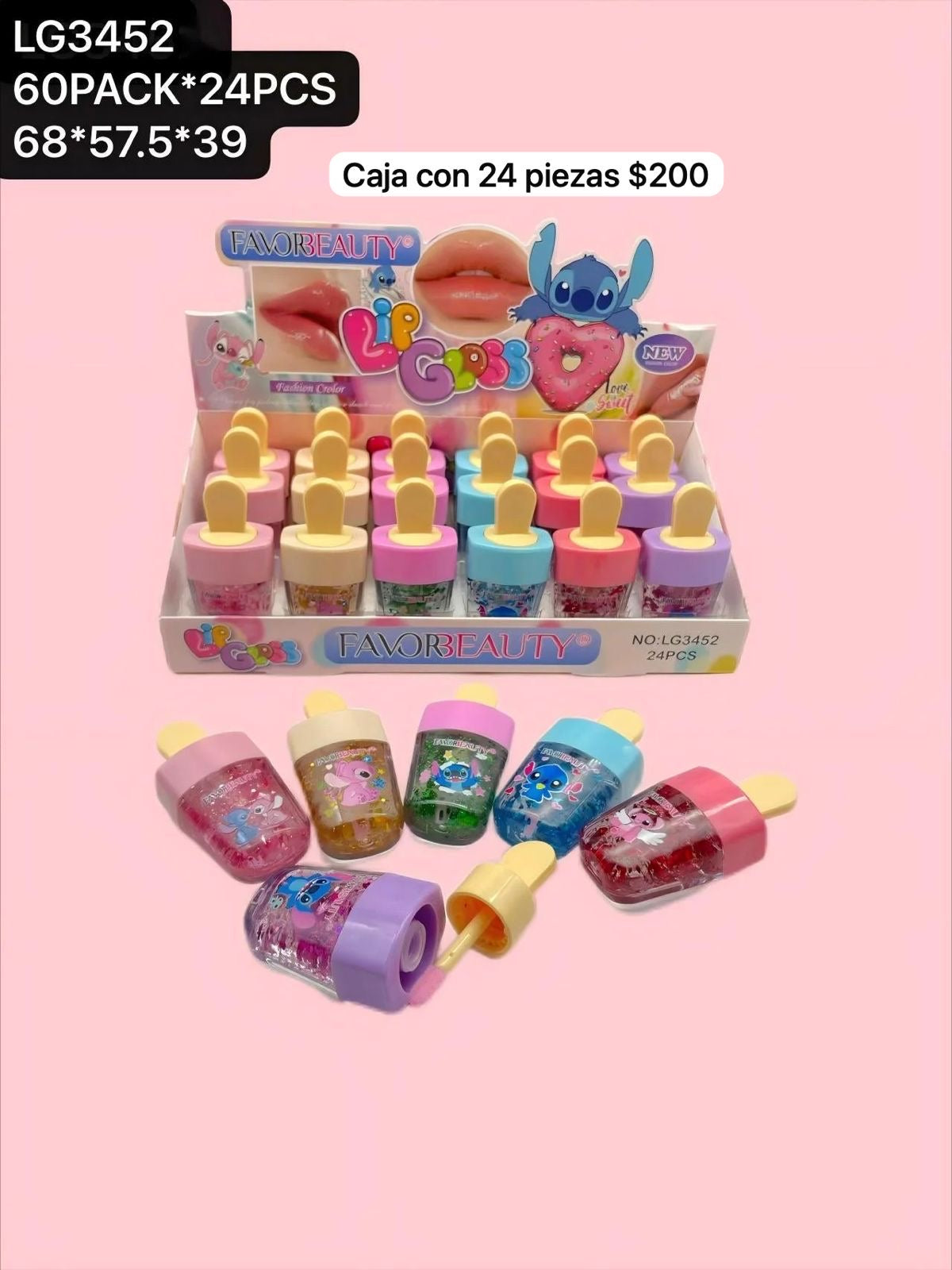 Gloss stich, caja con 24 piezas, codigo LG3452