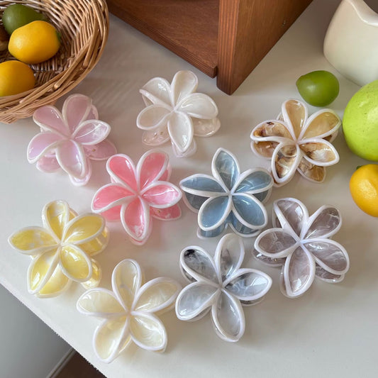 pinza hawaiana con diseño de mármol y orilla, codigo a307bis