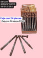 caja con 24 delineadores cafe, codigo eb7229