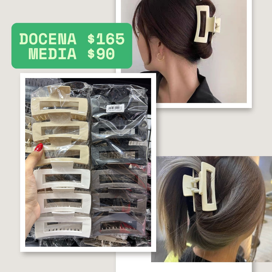 pinza rectángulo, tonos nut, codigo a303