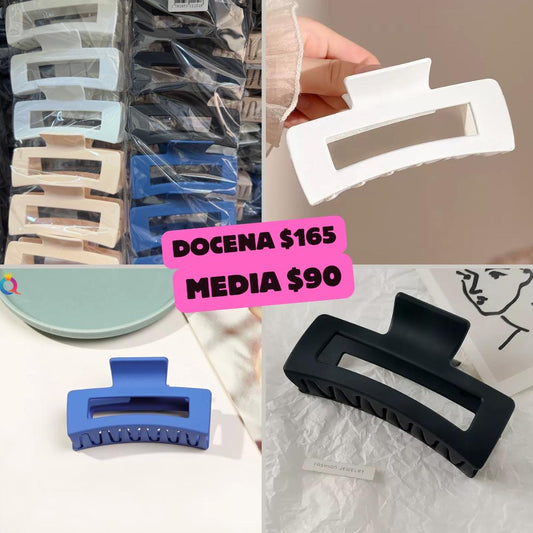 Pinza rectángulo en 4 tonos, código a239bis