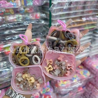 ligas con mini pinza en estuches de osito, codigo a59