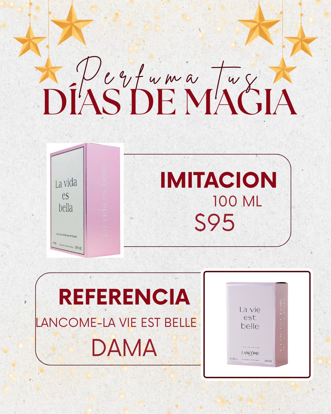 Perfume dama la vida es bella, codigo a214